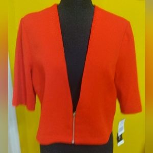 🎄❤️ Red Zippered Short Jacket Sz Large❤️🎄